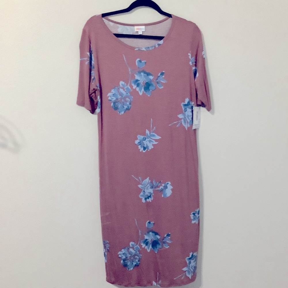 NWT LuLaRoe Julia Rose with Blue Floral Sz XL